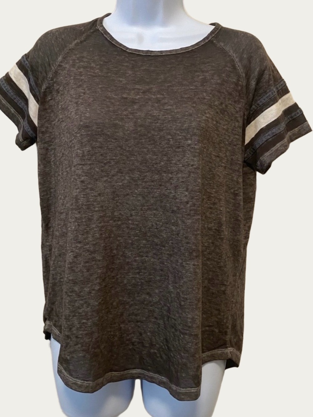 POOF! Slinky Sheer Gray Lightweight Tee - medium